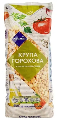 Крупа горохова Премія, розколота, 400 г